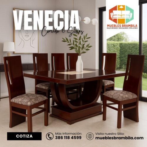 COMEDOR MADERA VENECIA
