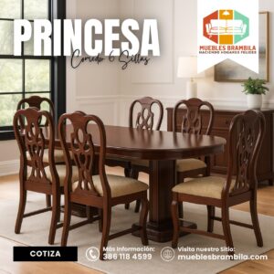 COMEDOR MADERA PRINCESA