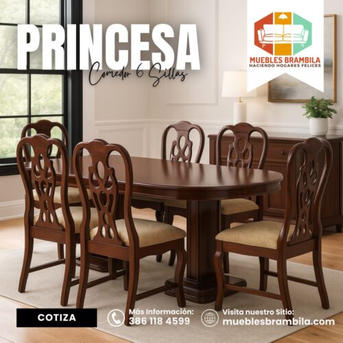 COMEDOR MADERA PRINCESA