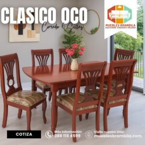 COMEDOR MADERA CLASICO OCO