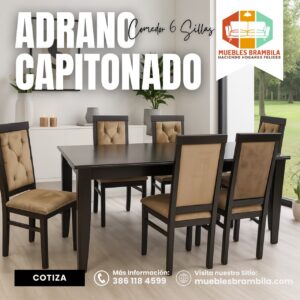 COMEDOR MADERA ADRANO CAPITONADO