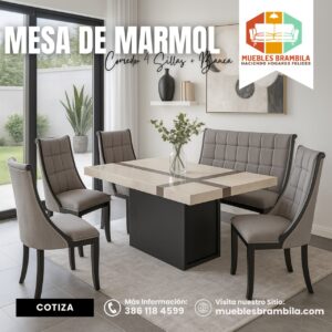 COMEDOR MESA DE MARMOL