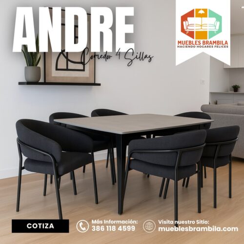 COMEDOR ANDRE 4 SILLAS