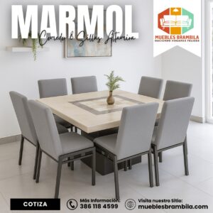 COMEDOR MARMOL 8 SILLAS ALTAMIRA