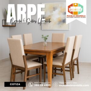 COMEDOR ARPE 6 SILLAS YAMILETH