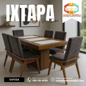 COMEDOR IXTAPA 6 SILLAS DUBAI