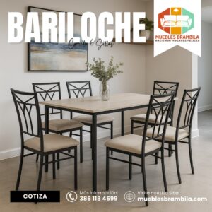 COMEDOR BARILOCHE 6 SILLAS
