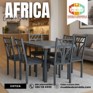 COMEDOR AFRICA 6 SILLAS