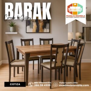 COMEDOR BARAK 6 SILLAS