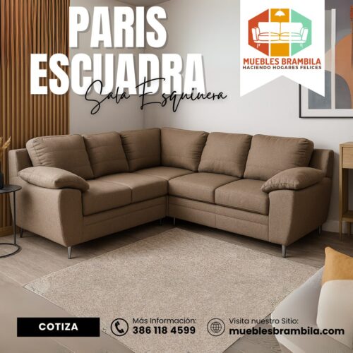 SALA ESQUINERA PARIS 3PZS.