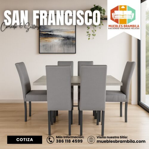 COMEDOR 6 PERSONAS SAN FRANCISCO