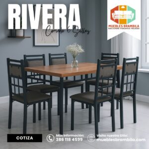 COMEDOR RIVERA 6 SILLAS